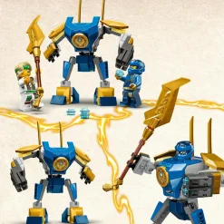 Lego ninjago 71805 pack mech da battaglia di jay, giochi per bambini 6+, action figure giocattolo da costruire e 4 minifigure><noscript><img width=