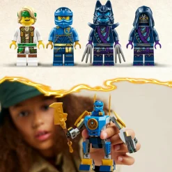 Lego ninjago 71805 pack mech da battaglia di jay, giochi per bambini 6+, action figure giocattolo da costruire e 4 minifigure><noscript><img width=