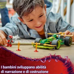 LEGO NINJAGO 71828 racer pull-back di lloyd – modello di auto da corsa giocattolo con 2 minifigure e armi, giochi bambini 7+><noscript><img width=