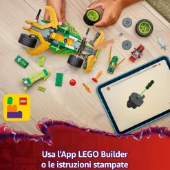 LEGO NINJAGO 71828 racer pull-back di lloyd – modello di auto da corsa giocattolo con 2 minifigure e armi, giochi bambini 7+><noscript><img width=