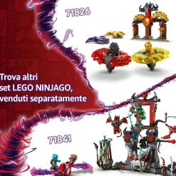 LEGO NINJAGO 71828 racer pull-back di lloyd – modello di auto da corsa giocattolo con 2 minifigure e armi, giochi bambini 7+><noscript><img width=