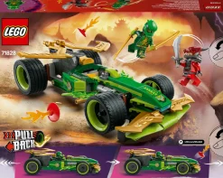 LEGO NINJAGO 71828 racer pull-back di lloyd – modello di auto da corsa giocattolo con 2 minifigure e armi, giochi bambini 7+><noscript><img width=