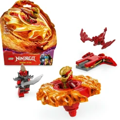 LEGO NINJAGO 71823 spinner del drago spinjitzu di kai – trottola giocattolo con 2 minifigure e armi, giochi per bambini 6+> Mattoncini
