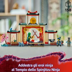LEGO NINJAGO 71831 tempio dello spinjitzu ninja – set giocattolo con 4 minifigure, drago, armi e accessori, giochi bambini 4+> Mattoncini