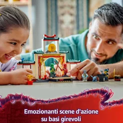 LEGO NINJAGO 71831 tempio dello spinjitzu ninja – set giocattolo con 4 minifigure, drago, armi e accessori, giochi bambini 4+><noscript><img width=
