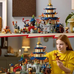 Lego ninjago 71814 torneo città tempio: pagoda, 13 minifigure 14+><noscript><img width=