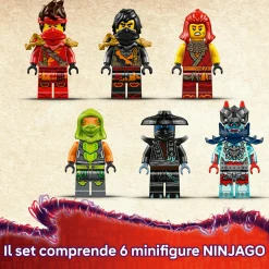Lego ninjago 71844 veicolo combattimento ninja: 2 moto, aereo, 6 minifigure 8+><noscript><img width=