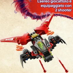 Lego ninjago 71844 veicolo combattimento ninja: 2 moto, aereo, 6 minifigure 8+><noscript><img width=