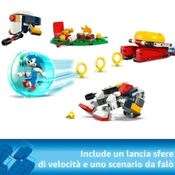 Lego sonic 77001 duello al falò di sonic, giochi per bambini e bambine 7+ con personaggi del videogioco, idea regalo per gamer><noscript><img width=