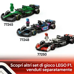 LEGO SPEED CHAMPIONS 77250 auto da corsa moneygram haas f1 team vf-24 macchina giocattolo con minifigure per bambini 10+><noscript><img width=