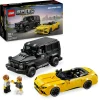 Lego speed champions 76924 mercedes-amg g 63 e mercedes-amg sl 63, 2 macchine giocattolo da costruire, auto per bambini 10+> Mattoncini