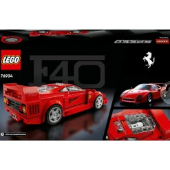 Lego speed champions 76934 supercar ferrari f40, modellino di auto sportiva, macchina giocattolo da collezione per bambini 9+><noscript><img width=