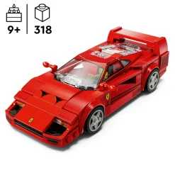 Lego speed champions 76934 supercar ferrari f40, modellino di auto sportiva, macchina giocattolo da collezione per bambini 9+><noscript><img width=