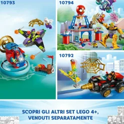 SPIDEY Lego e i suoi fantastici amici 10794 quartier generale di team , giochi bambini 4+ con mech, veicolo e supereroi><noscript><img width=