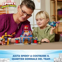 SPIDEY Lego e i suoi fantastici amici 10794 quartier generale di team , giochi bambini 4+ con mech, veicolo e supereroi><noscript><img width=