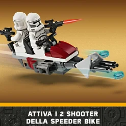 Lego star wars 75372 battle pack clone trooper e battle droid con veicolo giocattolo speeder bike, idea regalo bambini 7+ anni> Mattoncini