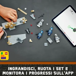 Lego star wars 75373 battle pack agguato su mandalore, gioco d’avventura per bambini 6+ con 4 personaggi con armi e jetpack> Mattoncini