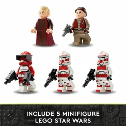 Lego star wars 75354 gunship della guardia di coruscant, set da le guerre dei cloni con veicolo giocattolo e 5 minifigure><noscript><img width=