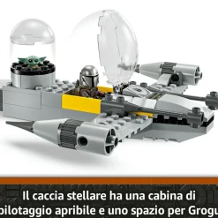 LEGO® Star Wars™ Lego star wars 75410 n-1 starfighter di mando e grogu con 3 personaggi, astronave giocattolo da costruire per bambini 4+><noscript><img width=