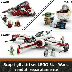 LEGO® Star Wars™ Lego star wars 75410 n-1 starfighter di mando e grogu con 3 personaggi, astronave giocattolo da costruire per bambini 4+><noscript><img width=