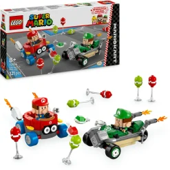 LEGO® Super Mario™ Lego super mario 72034 mario kart : baby mario vs baby luigi, 2 auto da corsa da costruire con personaggi, giochi bambini 8+> Mattoncini