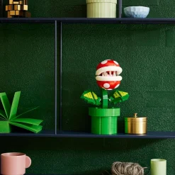 Lego super mario 71426 pianta piranha, personaggio snodabile con tubo e 2 monete, kit modellismo per adulti, idea regalo><noscript><img width=