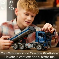 LEGO TECHNIC 42203 autocarro con cassone ribaltabile – camion giocattolo con sterzo e funzioni – modellino per bambini 9+><noscript><img width=