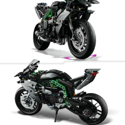 Lego technic 42170 motocicletta kawasaki ninja h2r, giochi per bambini 10+, modellino di moto giocattolo in scala da costruire> Costruzioni Per Adulti|Mattoncini