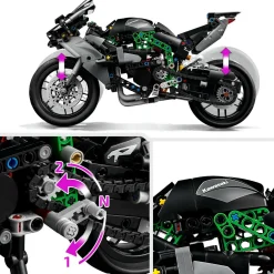 Lego technic 42170 motocicletta kawasaki ninja h2r, giochi per bambini 10+, modellino di moto giocattolo in scala da costruire><noscript><img width=