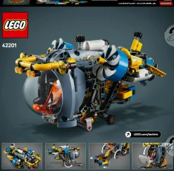 LEGO TECHNIC 42201 sottomarino per esplorazioni abissali, giocattolo con eliche mobili e cabina apribile, giochi bambini 9+><noscript><img width=