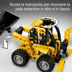 LEGO TECHNIC scavatrice a cucchiaia rovescia, giochi per bambini 7+, veicolo con escavatore posteriore, pala e stabilizzatori><noscript><img width=