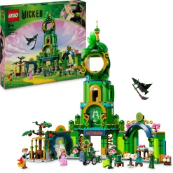 Lego wicked 75684 benvenuti nella città di smeraldo, gioco da collezione per bambini 9+ con torre giocattolo e 5 personaggi> Mattoncini