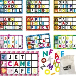 HEADU Lettere e parole montessori. tombola tattile per imparare a leggere e scrivere. montessori. 3-6 anni><noscript><img width=