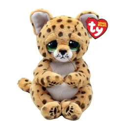 TY Lloyd il leopardo con gli occhioni verdi glitter, i coccolosi animaletti di peluche con il pancino morbido originali – 20 cm – t41282> Peluche Tradizionali