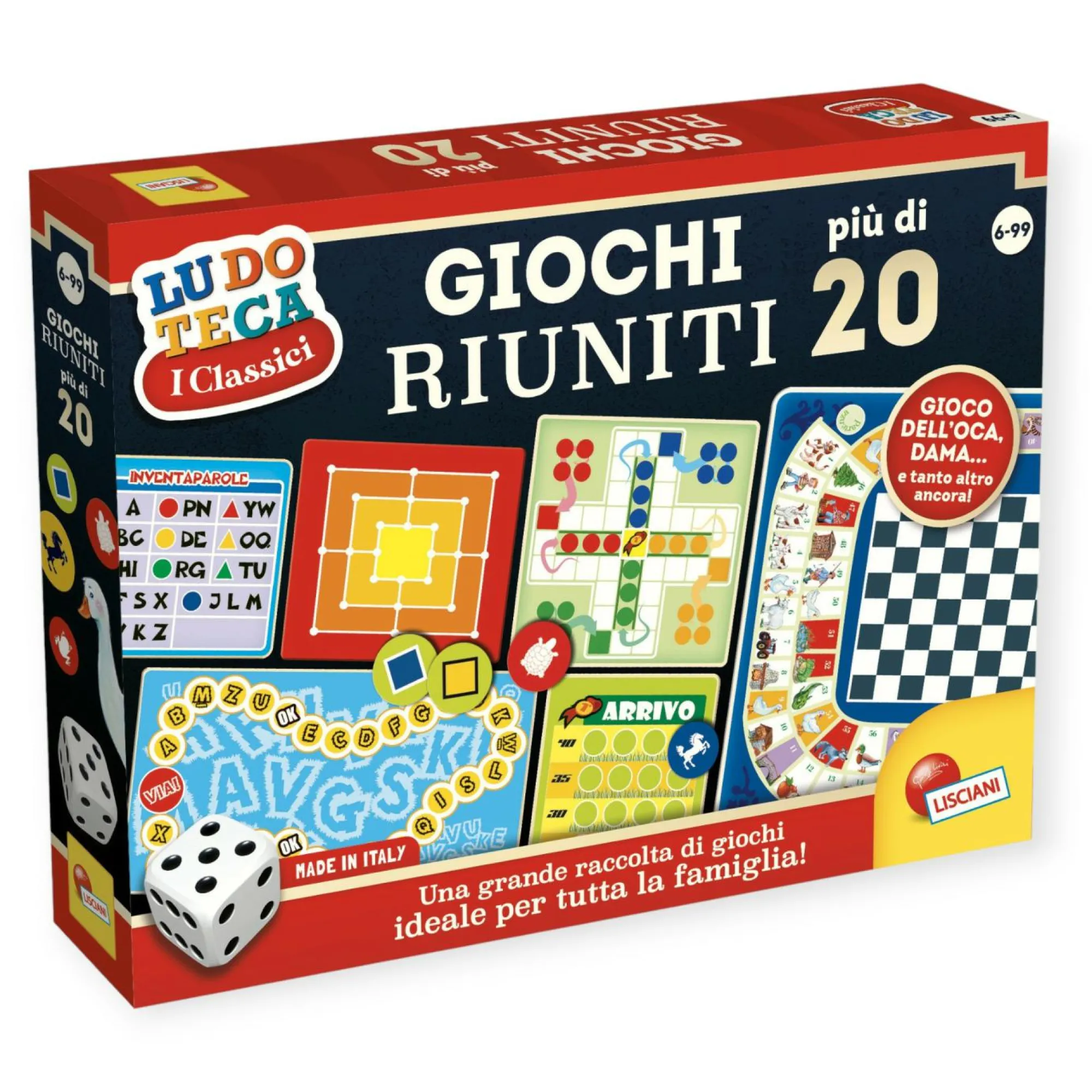 LISCIANI Ludoteca giochi riuniti – oltre 20 giochi classici in un’unica collezione per tutta la famiglia!> Giochi Di Società Per Bambini