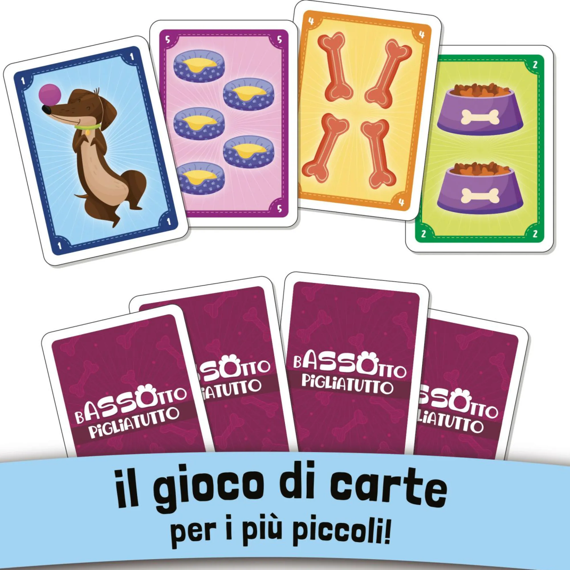 LISCIANI Ludoteca le carte dei bambini bassotto pigliatutto> Giochi Di Carte