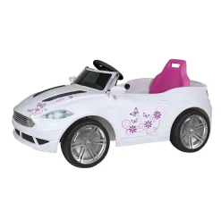 SUN&SPORT Macchina elettrica 6v telecomandata per bambini con luci, suoni realistici e velocità massima di 3 km/h – caricabatteria incluso – rosa> Cavalcabili Elettrici