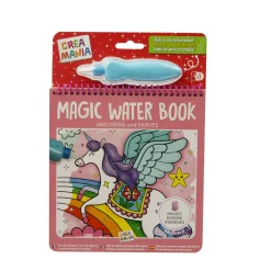 Magic water book – libretto assortito da colorare magico con acqua per bambini – unicorni, veicoli e dinosauri> Kit Artistici E Pittura