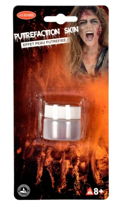 Make-up per avere l’effetto di una spaventosa “pelle putrefatta”.> Travestimenti