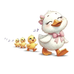 AMI PLUSH Mamma papera e figlioletti –> Peluche Interattivi