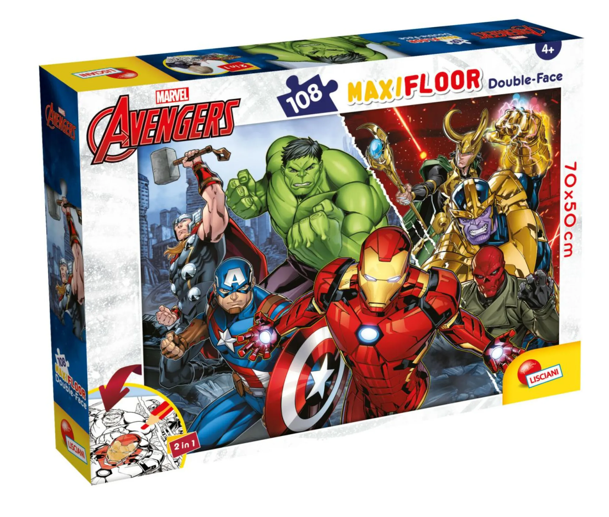 LISCIANI Marvel puzzle df maxi floor 108 avengers> Puzzle Per Bambini