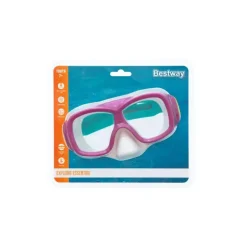 Bestway Maschera aquanaut, 7-14 anni, 3 colori assortiti,  in silicone con lenti in policarbonato protezione uv><noscript><img width=