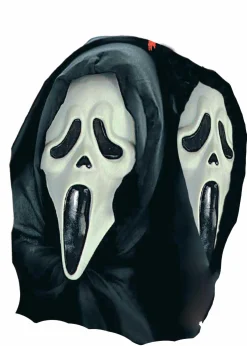 Maschera scream doppia faccia con cappuccio> Travestimenti
