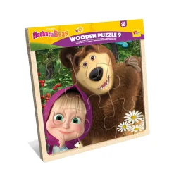 LISCIANI Masha puzzle in legno 9 pezzi – display da 6 con illustrazioni colorate> Primi Apprendimenti