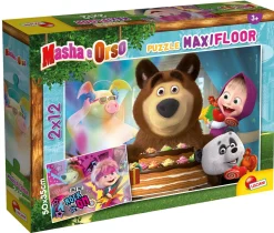 LISCIANI Masha puzzle maxifloor 2 x 12 – facciamo festa!> Puzzle Per Bambini