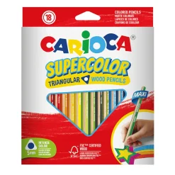 CARIOCA Matite triangolari maxi supercolor – 18 pz> Cancelleria E Accessori