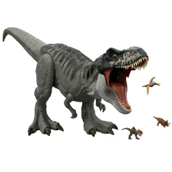 Jurassic World Mattel la rinascita – t-rex super colossale, enorme dinosauro snodato con due mosse d’attacco><noscript><img width=