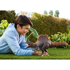 Jurassic World Mattel la rinascita – spinosauro coda letale, dinosauro snodato con due mosse d’attacco e ruggito sonoro><noscript><img width=