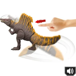 Jurassic World Mattel la rinascita – spinosauro coda letale, dinosauro snodato con due mosse d’attacco e ruggito sonoro><noscript><img width=