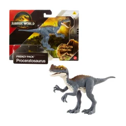 Jurassic World Mattel la rinascita – proceratosaurus frenzy, dinosauro snodato con design ispirato al film e articolazioni mobili> Action Figures
